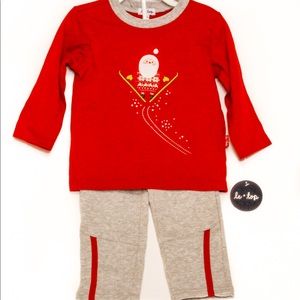 Le Top 2 piece Holiday set - NWT 18M